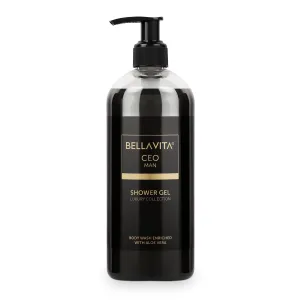 BVita Luxury CEO MAN Body Wash Refreshing Shower Gel for Deep Cleansing, Hydrating & Moisturising Skin with Aloe Vera & Charcoal Powder 500 Ml