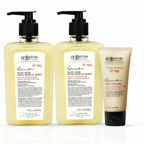 C.O. Bigelow Lemon Hand Wash No. 1142, 2 pack, 10 fl oz. each & Lemon Hand Treatment No. 1135, 3 oz.