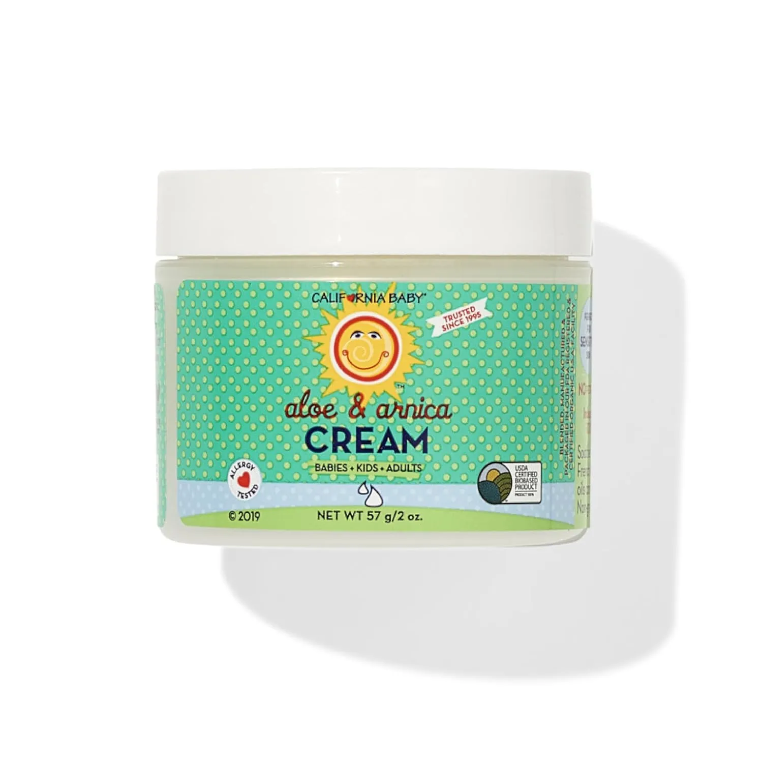 California Baby Aloe & Arnica Cream | Soothing Sunburn Relief Cream | Moisturizes Dry, Irritated Skin | 100% Plant-Based After Sun Lotion | Organic Calendula   Aloe Vera Cream | 57 g / 2 oz.
