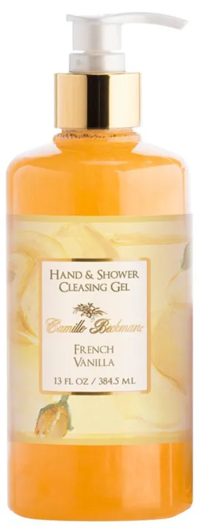 Camille Beckman Hand and Shower Cleansing Gel, French Vanilla, 13 Ounce