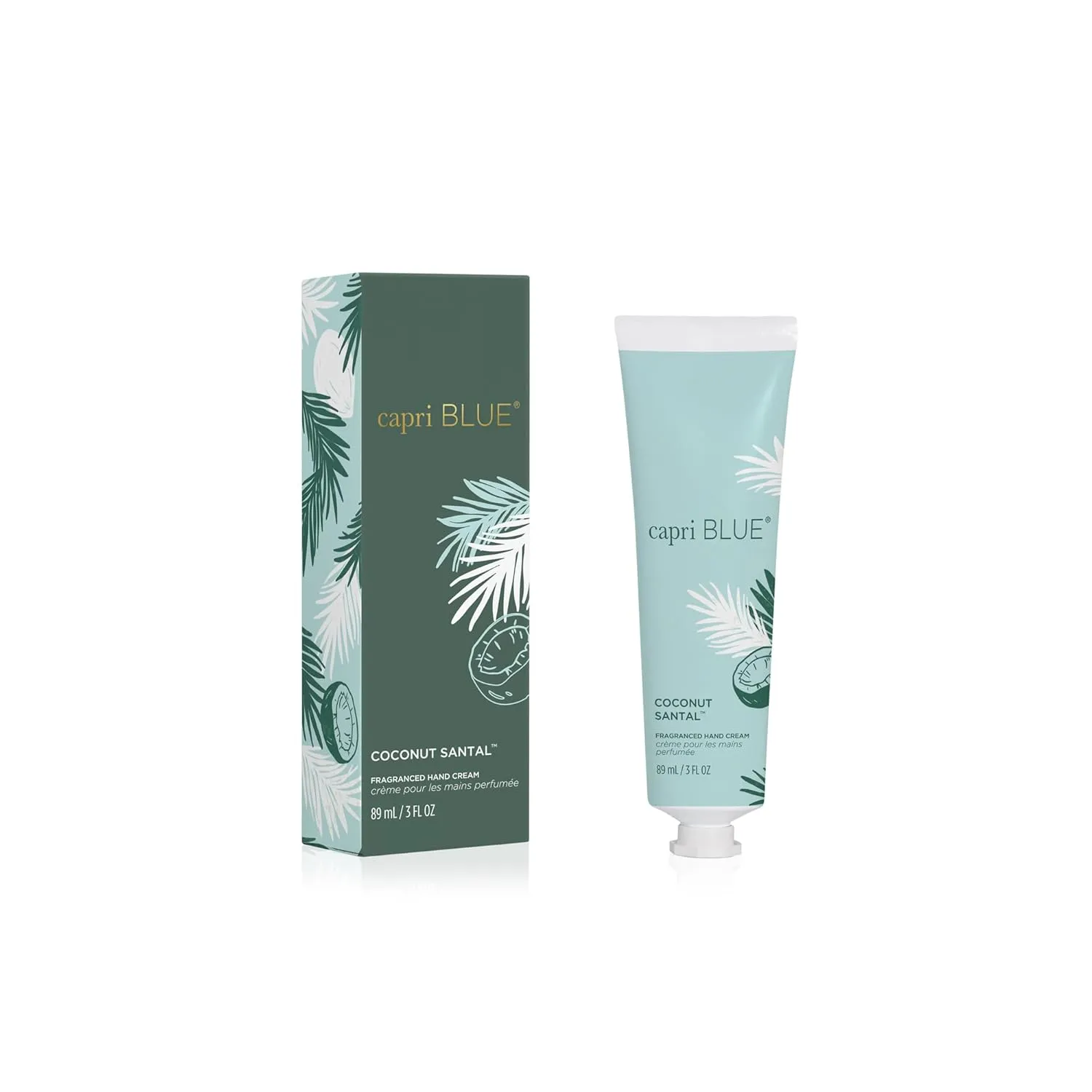 Capri Blue Moisturizing Hand Cream Travel Size – Flora Edit Collection – Nourishing Hand Cream for Dry Cracked Hands with Jojoba Oil & Shea Butter – Purse Essentials – Skin Care (Coconut Santal, 3 oz)