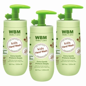 Care Baby Natural Liquid Hand Soap 6.8 oz (Pack of 3) | Gentle Hand Wash with Honey, Wheatgerm & Organic Olive Oil | Moisturizing, Non-Toxic, Safe for Sensitive Skin