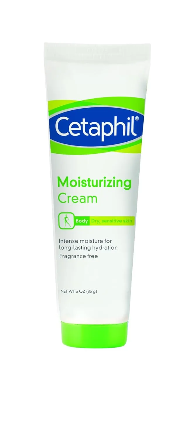 Cetaphil Moisturizing Cream, Fragrance Free, 3 Ounce (Pack of 3) (Packaging May Vary)