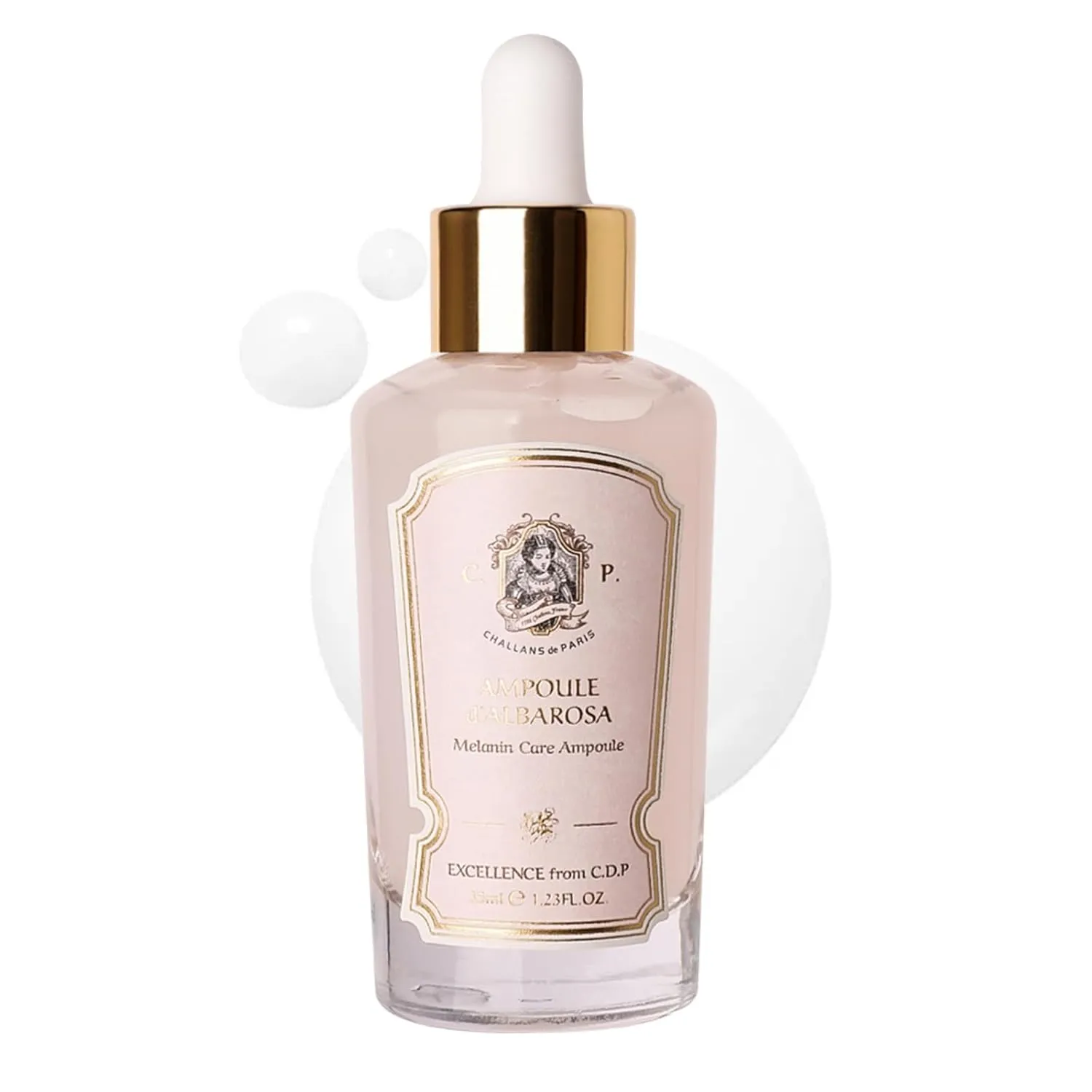 [CHALLANS de PARIS] Ampoule de Albarosa Face Serum - Radiance & Hydration, Evens Skin Tone, Aloe for Soothing, Centella for Skin Vitality, Lightweight & Refreshing, All Skin Types,1.23 fl oz