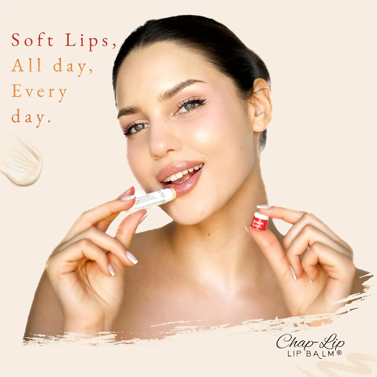 CHAP-LIP 100% All Natural Lip Balm Hydrating Bulk Chap Stick with Fruit Flavors, Coconut Oil, Cocoa Butter - Christmas Gift Stocking Stuffers Lip Therapy Pack for Men and Women - Made in USA, 60 Pack