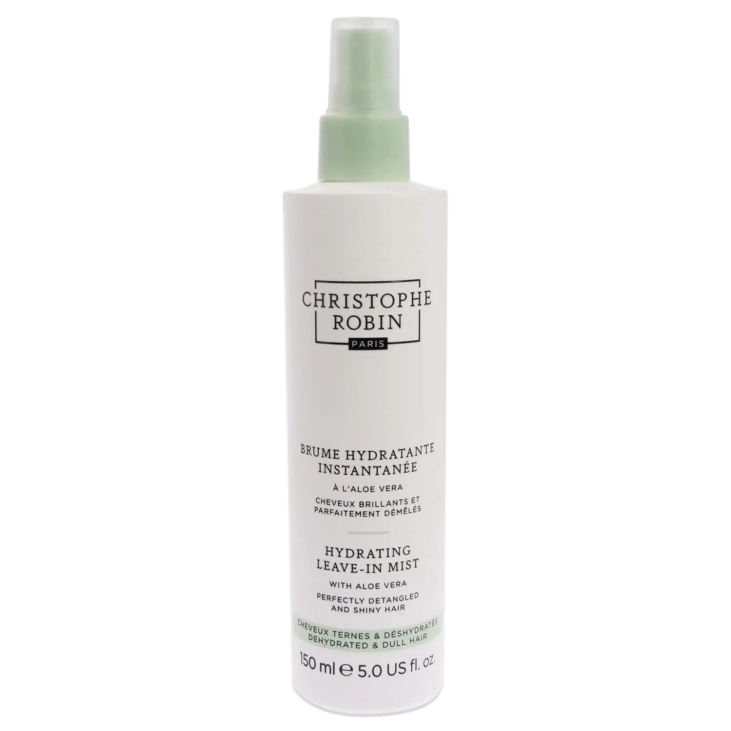 Christophe Robin Hydrating Leave-In Mist With Aloe Vera for Scalp and Hair - Detangles and Conditions 5 fl. oz