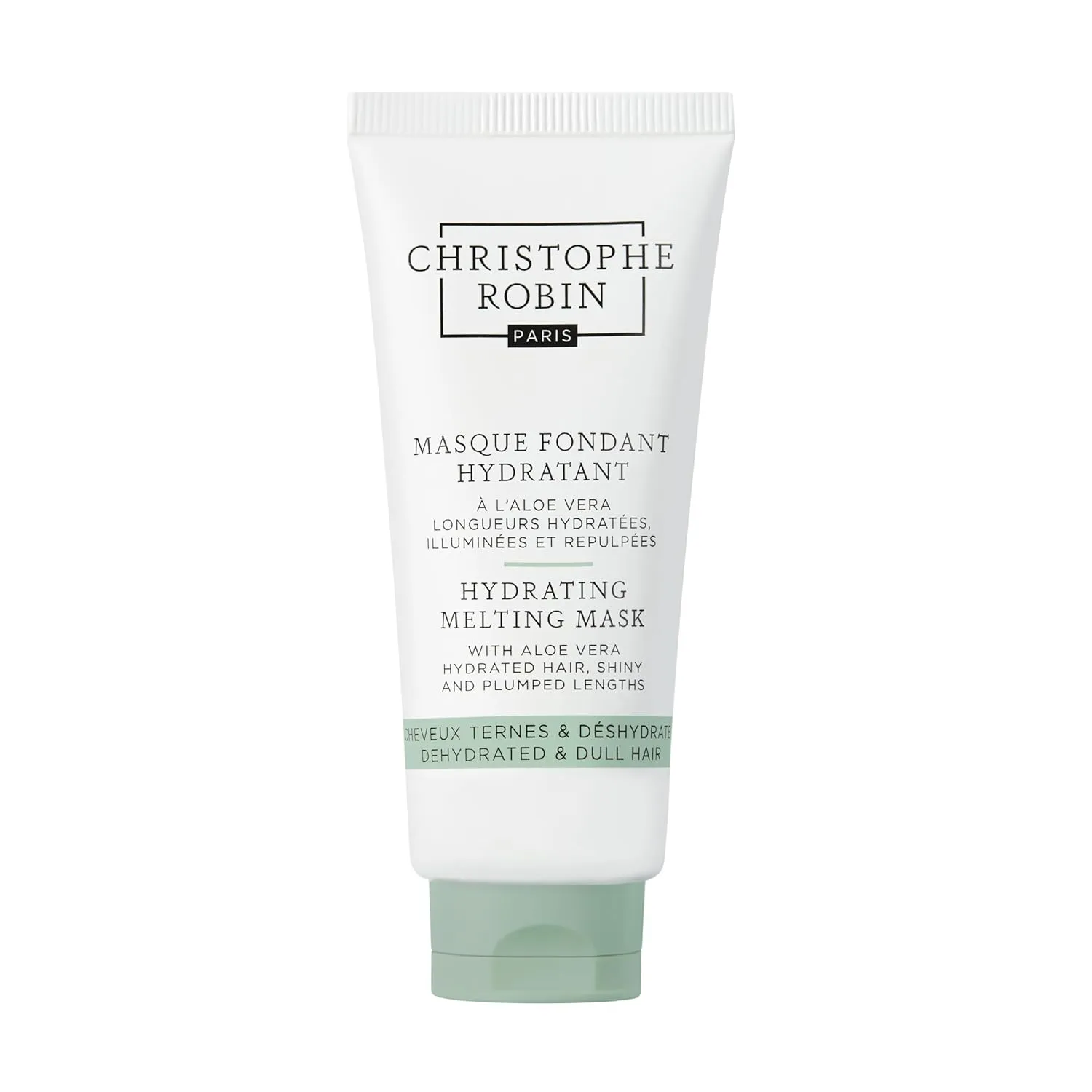 Christophe Robin Hydrating Melting Mask With Aloe Vera for Dry, Dull Hair - Lighweight- Travel Size 2.5 fl. oz