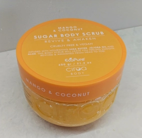 Ciroa, Sugar Body Scrub, MANGO & COCONUT, 21.2 oz, Revive & Awaken, Cruelty & Vegan Free (600gr)