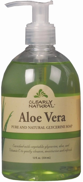 Clearly Natural Aloe Vera Liquid Glycerine Soap, 12 Ounce (Pack of 2)