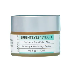 CLEARSTEM - BRIGHTEYES - Nourishing Eye Gel - For Puffy Eyes, Crow's Feet, & Dark Circles - Made with Collagen, Stem Cells, Peptides & Aloe Vera - Vegan - Gluten Free - Men & Women - 0.6 oz