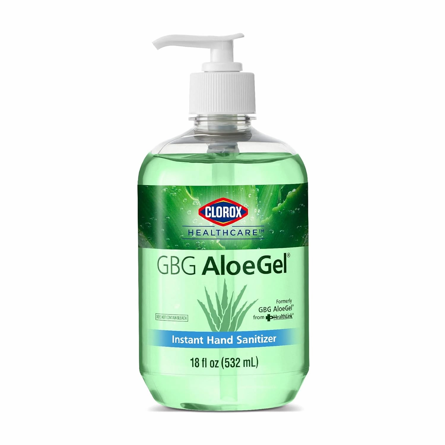 Clorox Healthcare GBG AloeGel Hand Sanitizer Gel 18oz (532ml) Hand Sanitizer Gel | Bleach Free Instant Hand Sanitizer Gel with Pump Sanitizer Dispenser