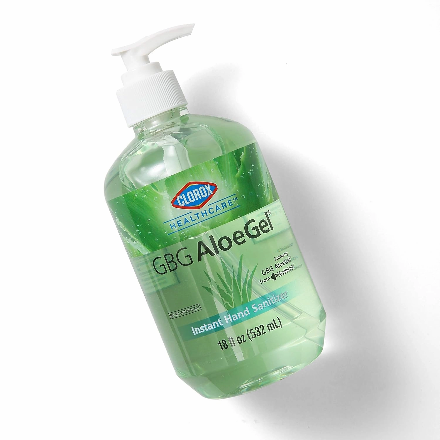 Clorox Healthcare GBG AloeGel Hand Sanitizer Gel 18oz (532ml) Hand Sanitizer Gel | Bleach Free Instant Hand Sanitizer Gel with Pump Sanitizer Dispenser