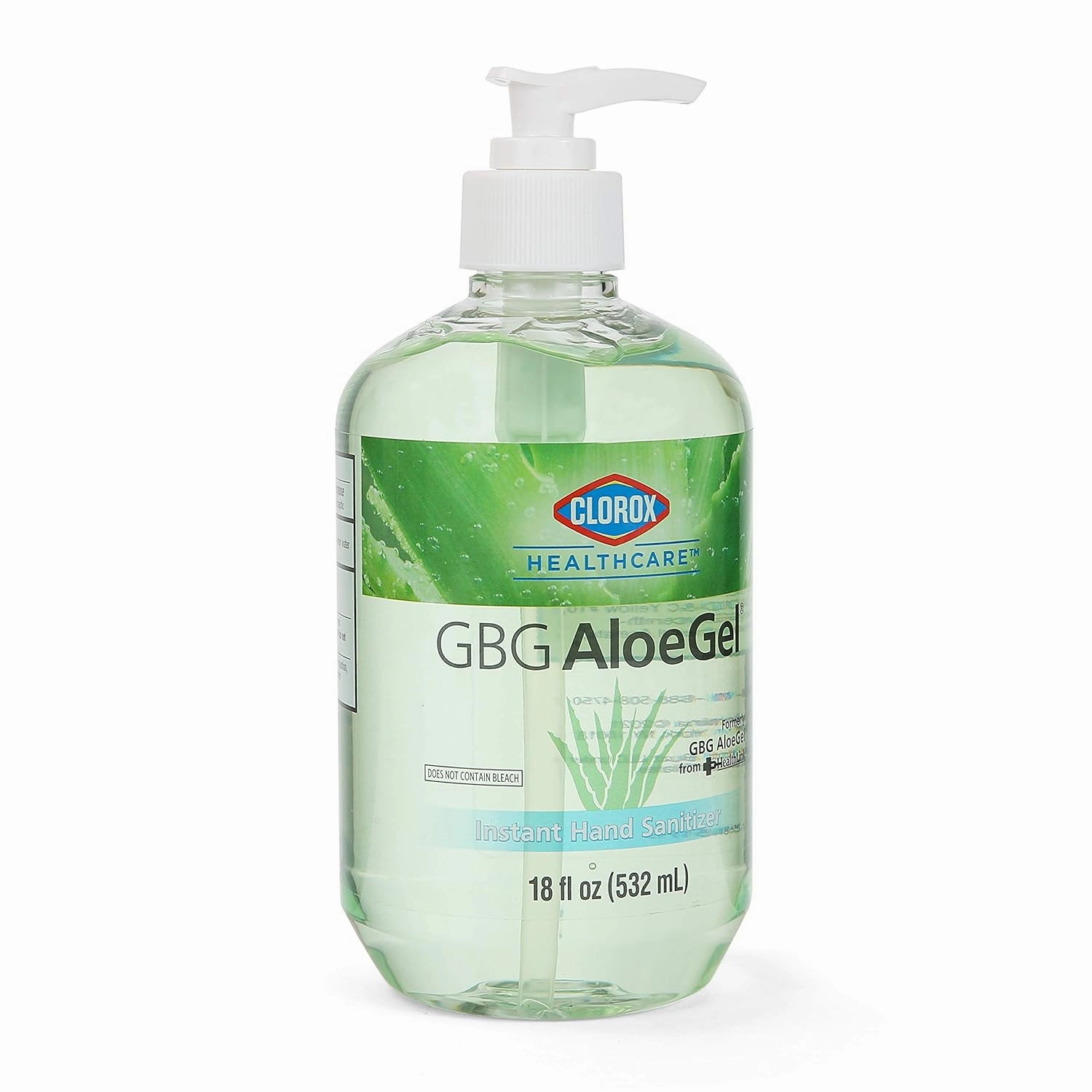 Clorox Healthcare GBG AloeGel Hand Sanitizer Gel 18oz (532ml) Hand Sanitizer Gel | Bleach Free Instant Hand Sanitizer Gel with Pump Sanitizer Dispenser
