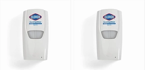 Clorox Pro Automatic Hand Sanitizer Gel Dispenser Wall Mount, Touchless Bleach-Free Solution, for Office & Commercial Use, 1000 ml - Hand Sanitizing Gel Dispenser for Everyday Use (Pack of 2)