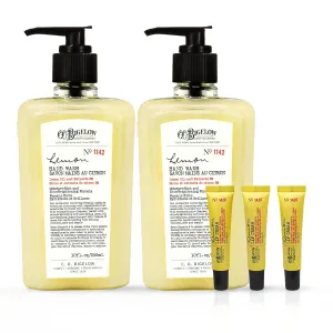C.o. Bigelow Lemon Hand Wash No. 1142, 10 fl oz. each & Lemon Lip Cream Trio, pack of 3