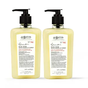 C.O. Bigelow Lemon Hand Wash - No. 1142, Moisturizing Liquid Hand Soaps with Lemon Extract & Vitamin C, Cruelty Free & Gentle for All Skin Types, 2 Pack, 10fl oz. each