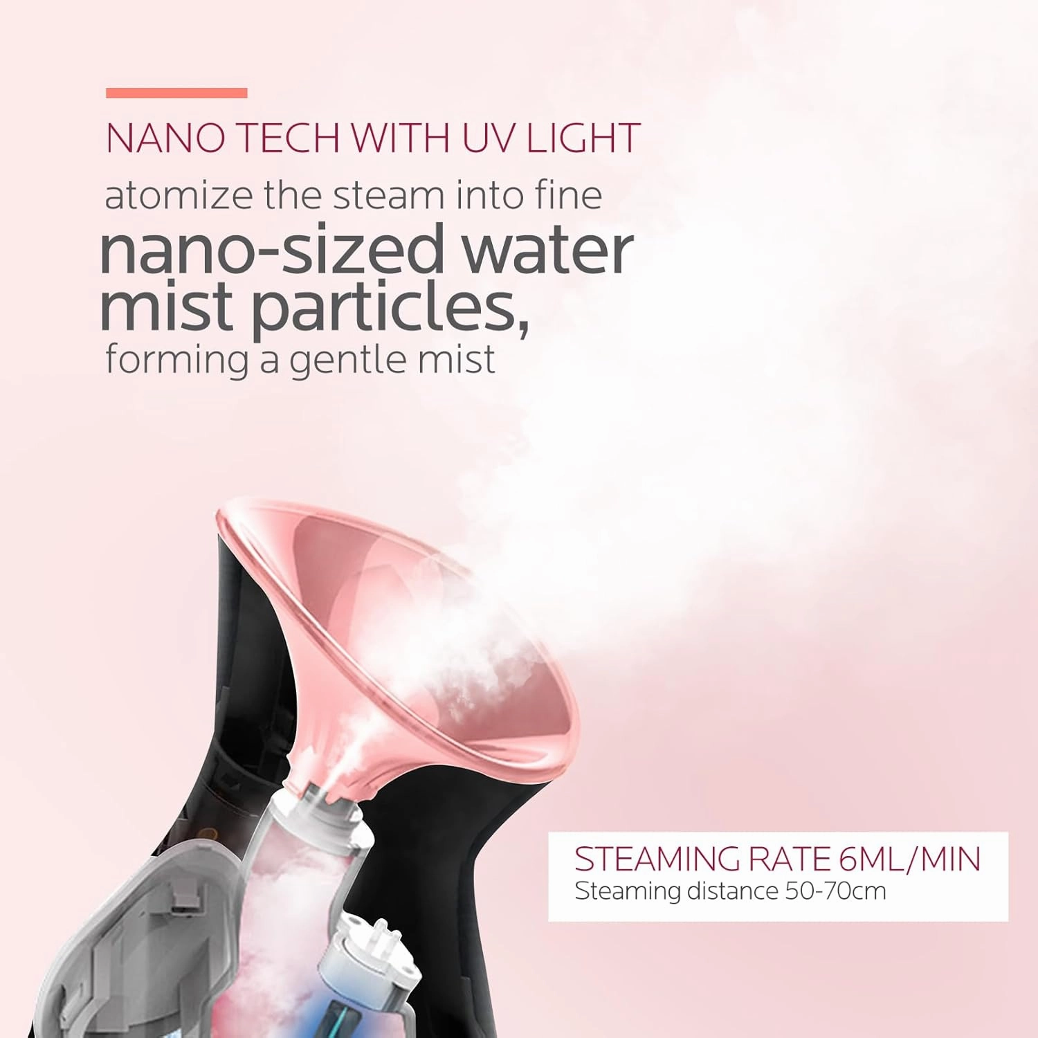Colorfarm Facial Steamer Nano Ionic: Face Steamer Deep Cleaning Unclogs Pores - Humidifier Warm Hot Mist Home Sauna Spa for Women Men Sinuses Moisturizing