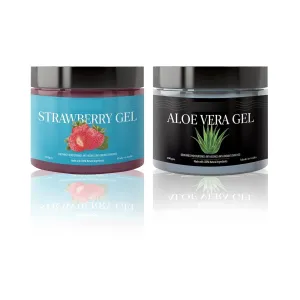 combo pack Strawberry Face gel and Aloe vera skin gel (Pack of 2x100gm)