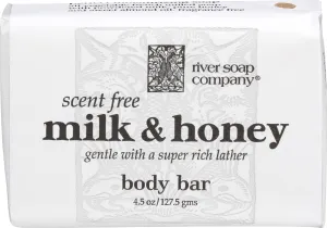 Company Simple Wrap Bar Soap, Milk & Honey Complexion Bar, 4.5 Ounces, Large