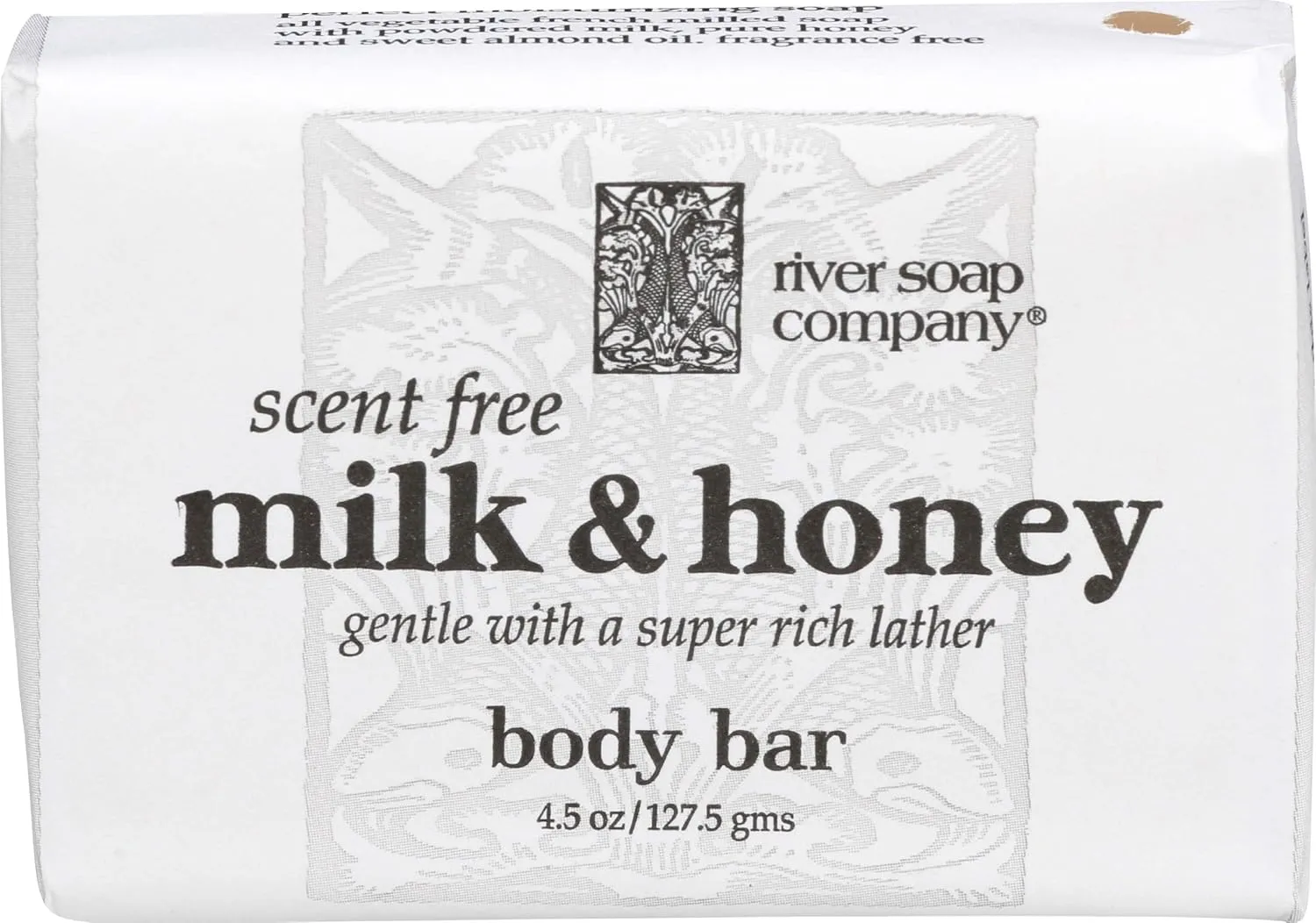 Company Simple Wrap Bar Soap, Milk & Honey Complexion Bar, 4.5 Ounces, Large