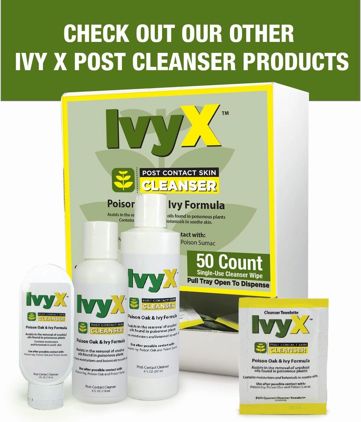 CoreTex Ivy X Post Contact Poison Ivy Treatment Gel - 12oz Bottle of USA-Made Gel to Remove Itchy Rashes - Also Works on Poison Oak & Sumac Oils