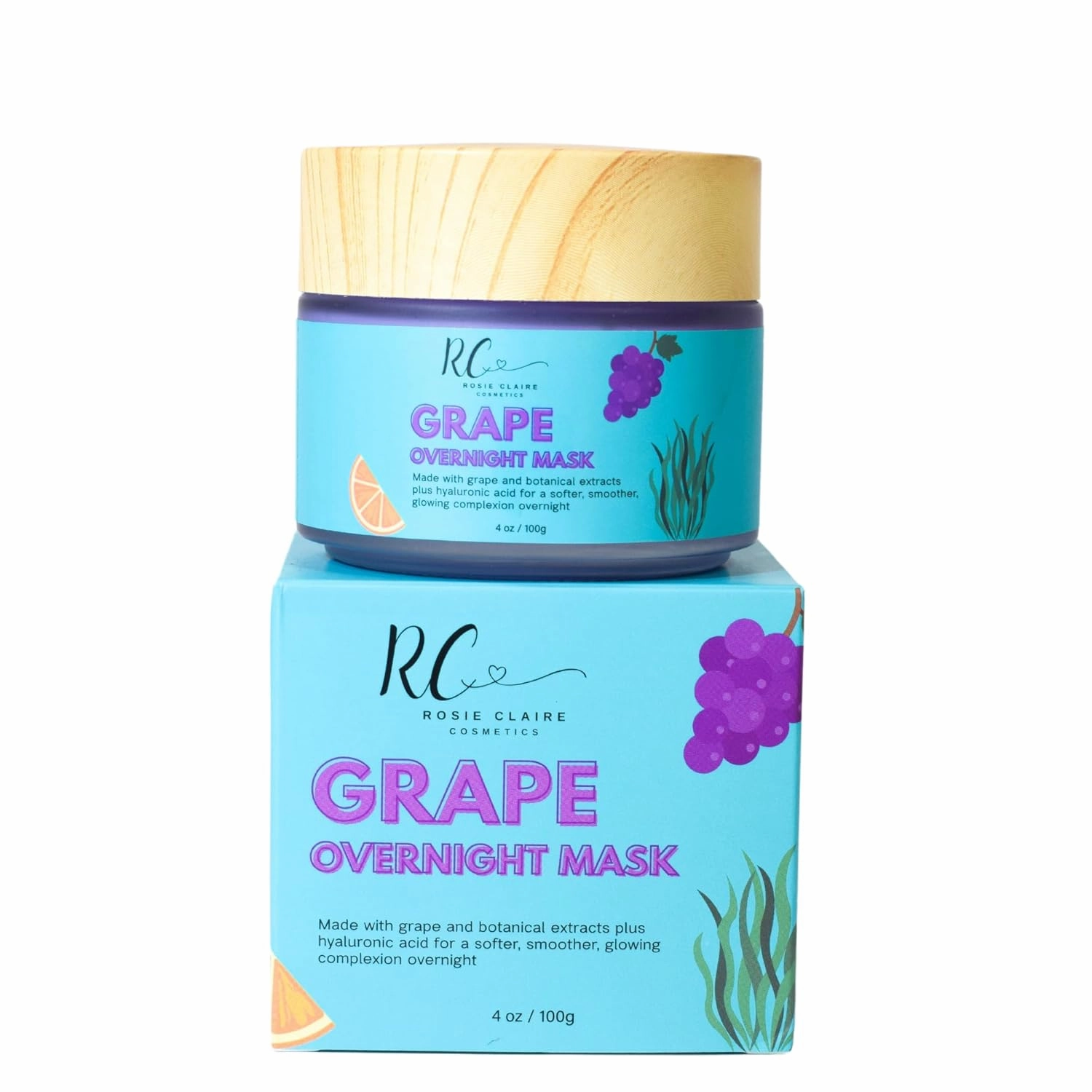 Cosmetics - Overnight Hydrating Antioxidant Vitamin C Hyaluronic Acid Sleeping Facial Mask Large 4oz Size Ultra Hydrating Moisturizer Skin Cream, Anti Aging, Exfoliating, Brightening, Smoothing Benefits