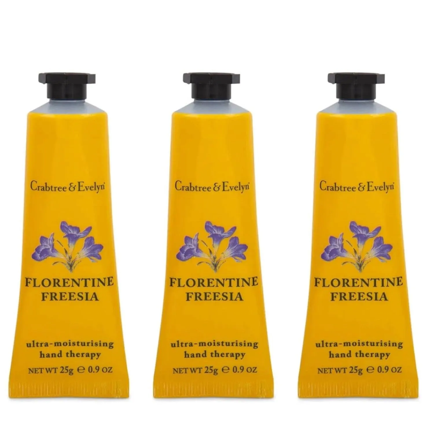 Crabtree & Evelyn Florentine Freesia Ultra Moisturizing Hand Therapy .9 oz SET OF 3