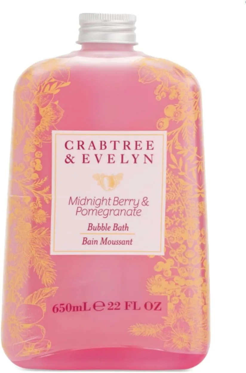 Crabtree & Evelyn Midnight Berry & Pomegranate Bubble Bath Shower Gel 21.9 oz