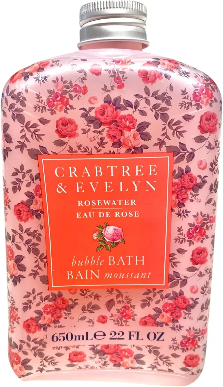 Crabtree & Evelyn Rosewater Bubble Bath Shower Gel 21.9 oz