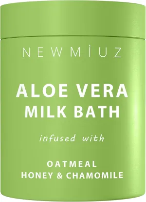 Creamy Oats Milk Bath Soak Hydrate Moisturize Soften Skin Aloe Vera Honey Chamomile Luxury Spa Bath Salt Christmas Birthday Relaxation Gift for Women