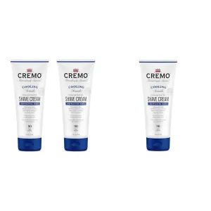 Cremo Barber Grade Cooling Shave Cream Bundle, 2 Pack 6 Fl Oz Ultra-Slick Shaving Cream Fights Nicks, Cuts and Razor Burn, WHITE