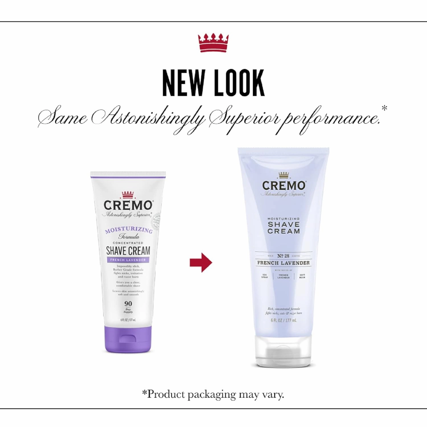 Cremo French Lavender Moisturizing Shave Cream, Astonishingly Superior Ultra-Slick Shaving Cream for Women Fights Nicks, Cuts and Razor Burn, 6 Fl Oz (Pack of 2)