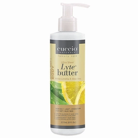 Cuccio Lyte Body Butter | White Limetta & Aloe Vera, 8oz
