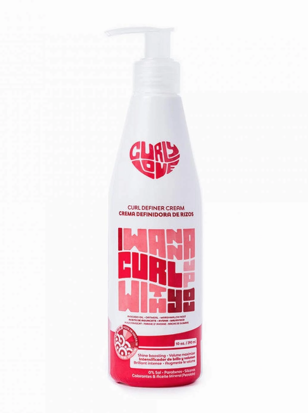 Curly Love Curl Definer Styling Cream – Shine Boosting & Volume Maximizer – Avocado Oil, Marshmallow Root – Hydrates & Defines Curls for Wavy, Curly & Coily Hair – 10oz (290ml)