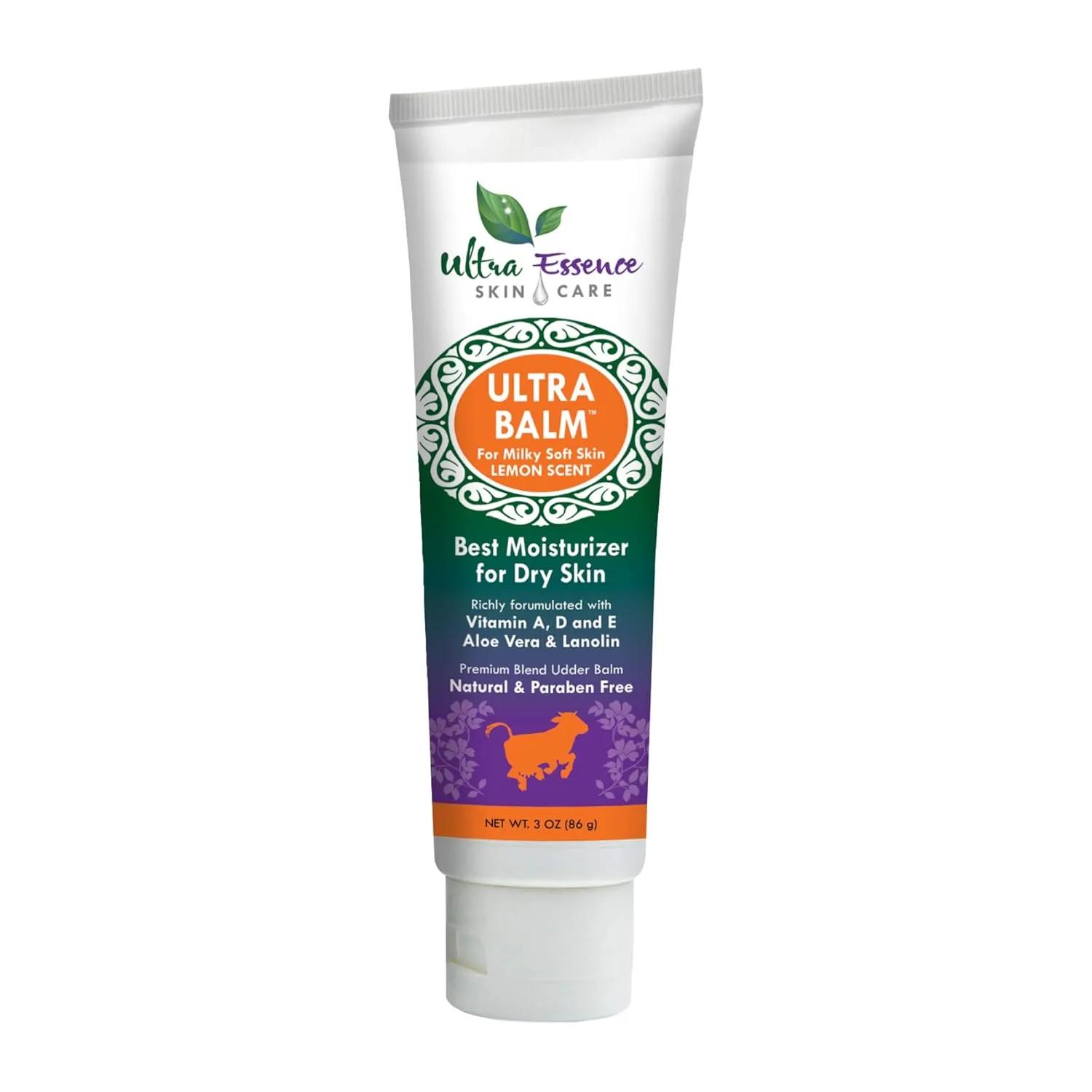 Daily Moisturizer For Dry Itchy Skin, Psoriasis and Eczema Relief That Contains Lanolin, Vitamins A, D & E, Aloe Vera, To Moisturize Face, Body, Dry Hands & Cracked Heels (Lemon)