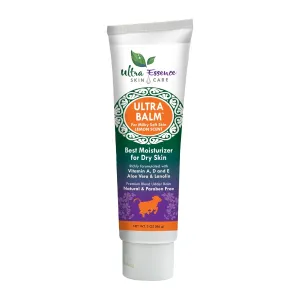 Daily Moisturizer For Dry Itchy Skin, Psoriasis and Eczema Relief That Contains Lanolin, Vitamins A, D & E, Aloe Vera, To Moisturize Face, Body, Dry Hands & Cracked Heels (Lemon)