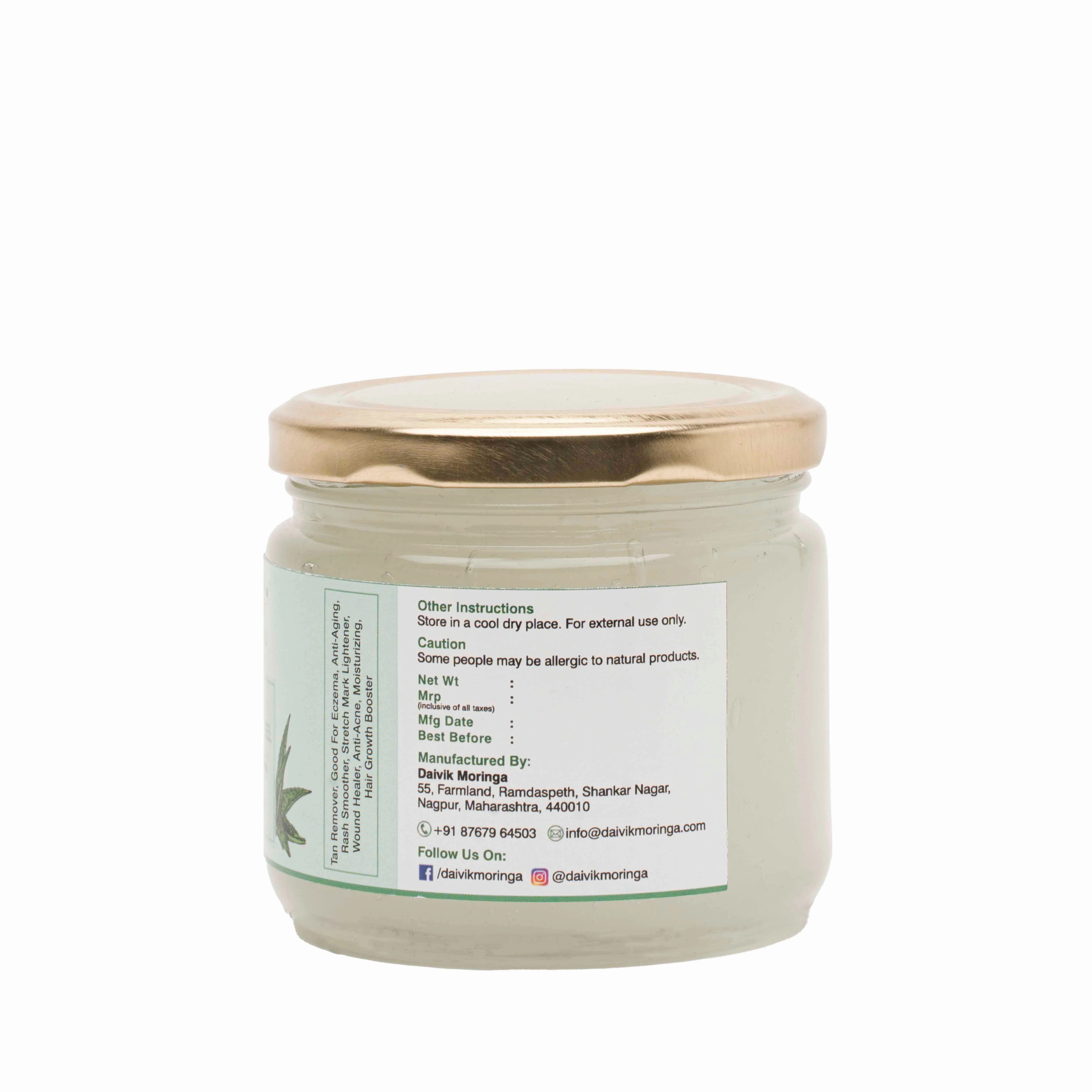 Daivik Moringa Aloe Moringa Gel | Anti-Aging, Anti Acne, Hair Growth, Moisturizer |