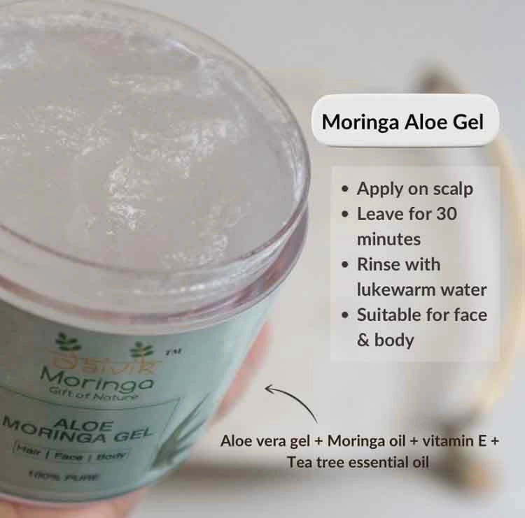 Daivik Moringa Aloe Moringa Gel | Anti-Aging, Anti Acne, Hair Growth, Moisturizer |