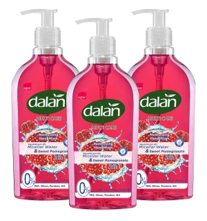 Dalan Sweet Pomegranate Multicare Ultra Moisturizing Liquid Hand Soap for Normal and Dry Hands Fresh Clean and Soft Feeling (13.5 Fl Oz / 400 mL (Pack of 3))