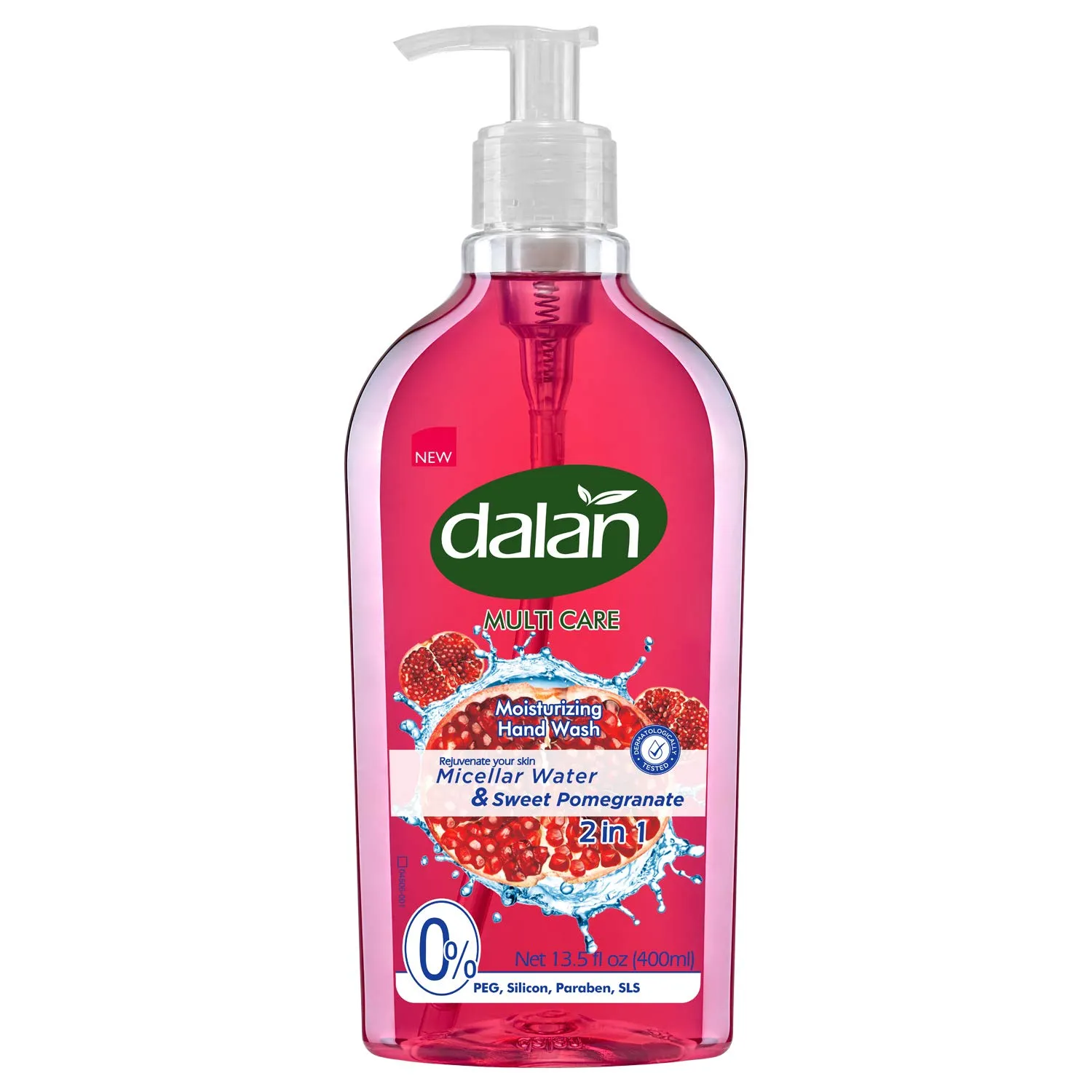 Dalan Sweet Pomegranate Multicare Ultra Moisturizing Liquid Hand Soap for Normal and Dry Hands Fresh Clean and Soft Feeling (13.5 Fl Oz / 400 mL (Pack of 3))