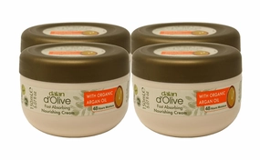 Dalan d'Olive Fast Absorbing Nourishing Cream with Organic Argan Oil, 150 ml/5 fl oz (4-pack)