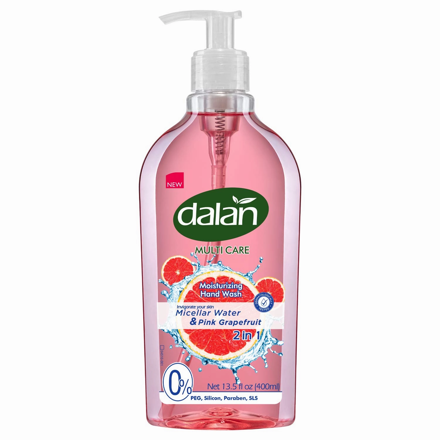 Dalan Pink Grapefruit Multicare Ultra Moisturizing Liquid Hand Soap for Normal and Dry Hands Fresh Clean and Soft Feeling (13.5 Fl Oz / 400 mL (Pack of 3))