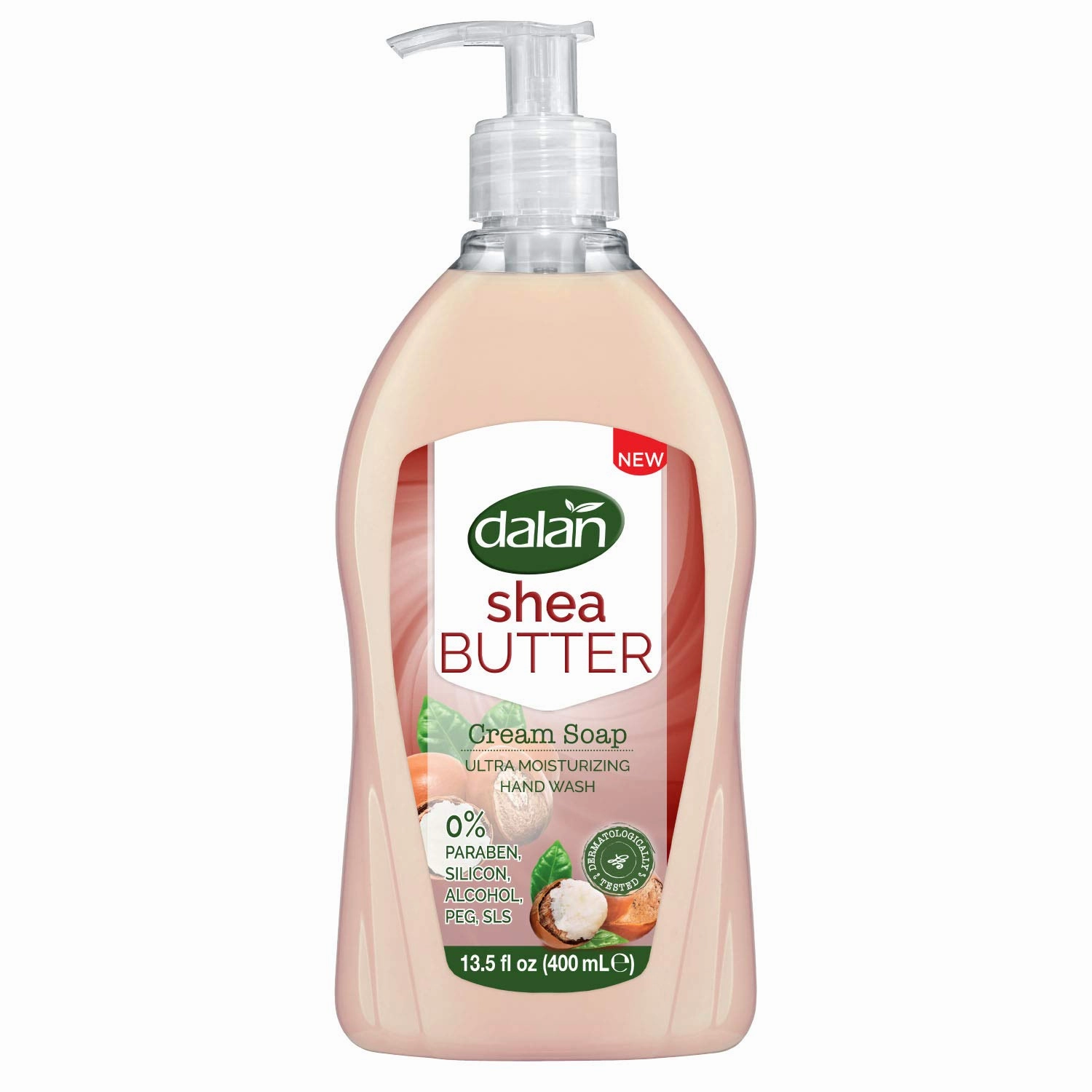 Dalan Shea Butter Cream Ultra Moisturizing Liquid Hand Soap for Normal and Dry Hands Fresh Clean and Soft Feeling (13.5 Fl Oz / 400 mL (Pack of 3))