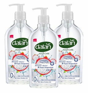 Dalan Tropic Dragonfruit Multicare Ultra Moisturizing Liquid Hand Soap for Normal and Dry Hands Fresh Clean and Soft Feeling (13.5 Fl Oz / 400 mL (Pack of 3))