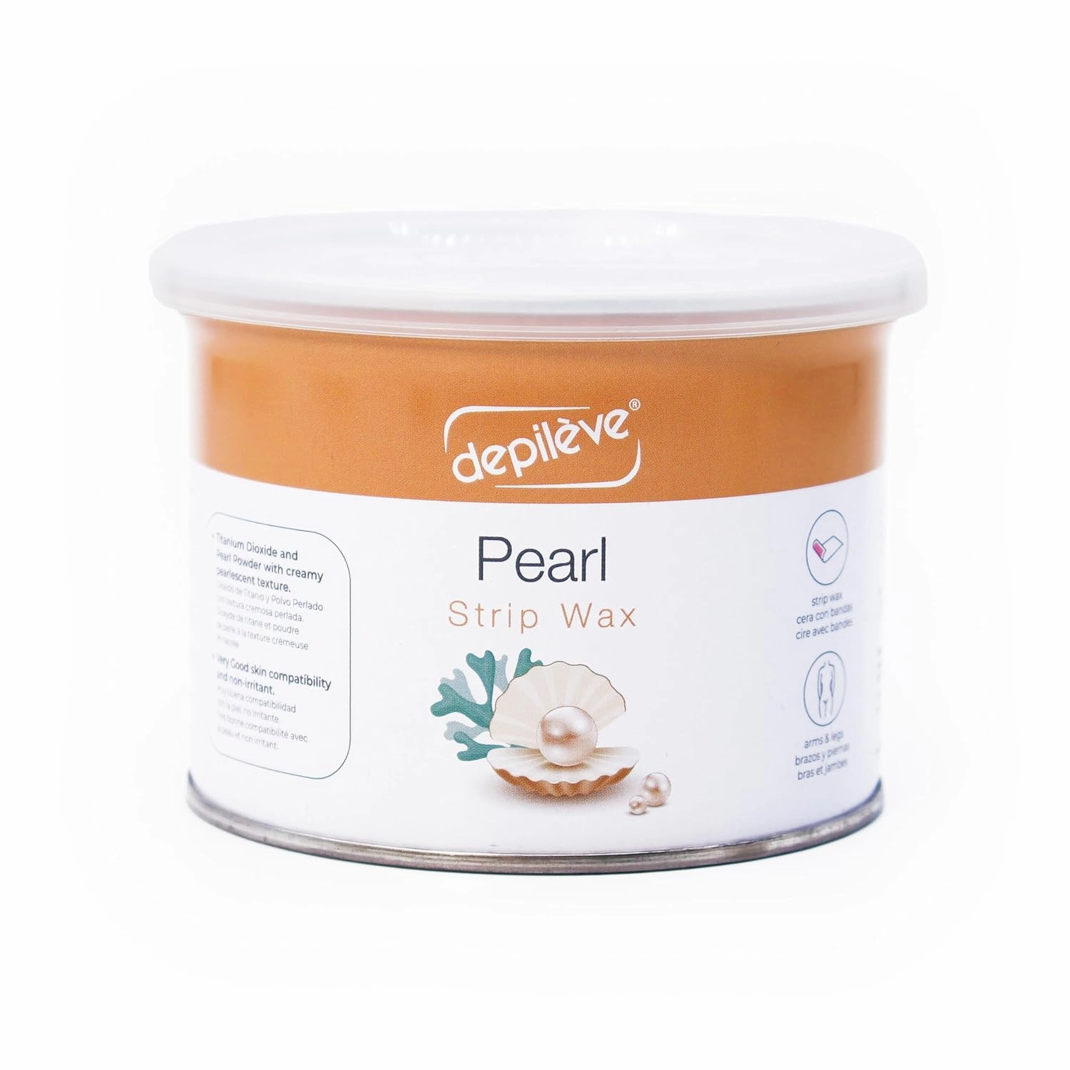 Depileve Hair Removal Wax - Pearl Rosin Full-Body Wax - Ideal for Dry, Flaking Skin - Soft and Gentle Waxing Pearls - Moisturizing Strip Wax - 14 oz