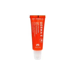 Derma E Anti-Wrinkle Eye Treatment – Anti-Aging Cream with Retinol, Grape Seed Extract and Reishi Mushroom – Hydrating Serum for Under Eye and Eyelids, 1/2 oz
