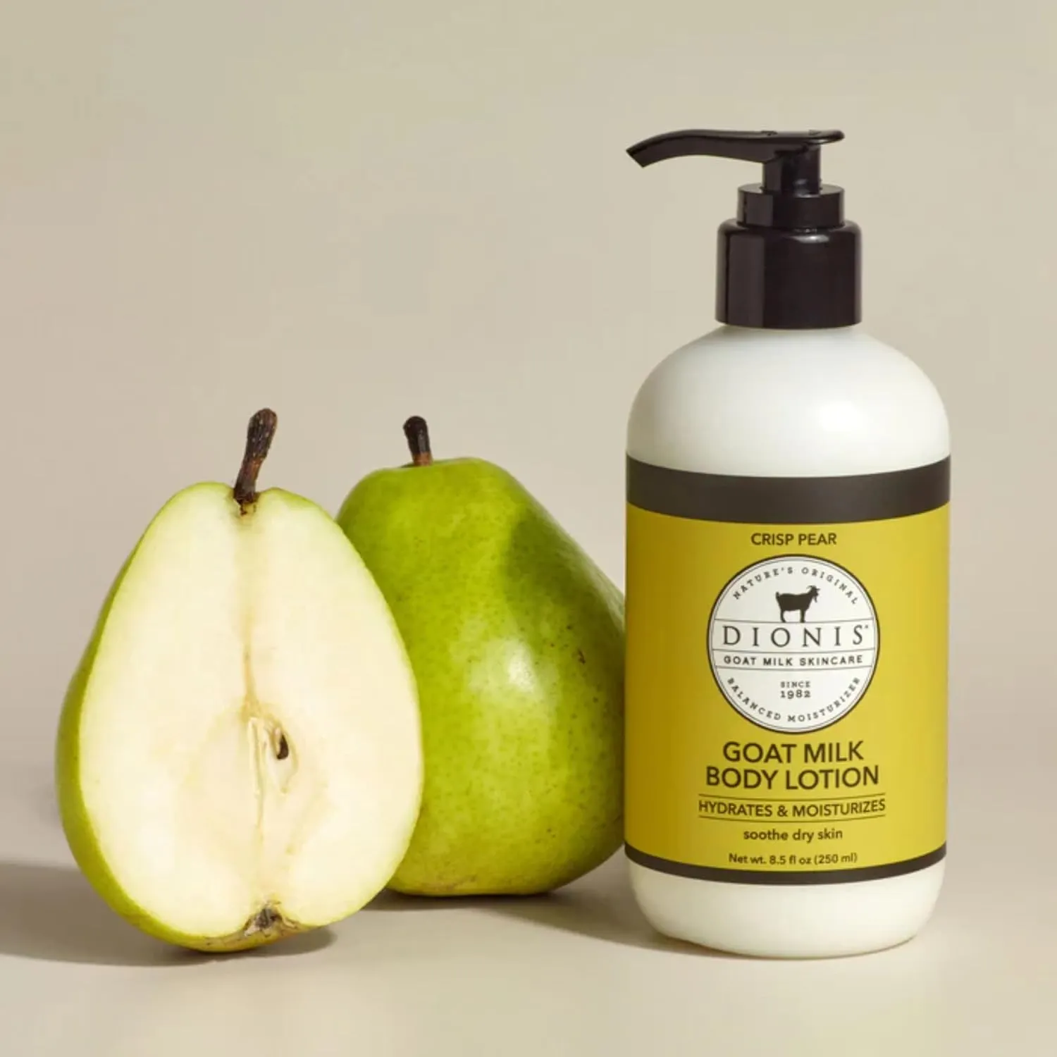 Dionis Goat Milk Skincare Body Lotion - Scented Full Size Bottle with Pump - Vitamins & Minerals Moisturize & Hydrate Dry Skin - Rich, Creamy Cruelty Free, Paraben Free Formula, 8.5 oz, Crisp Pear