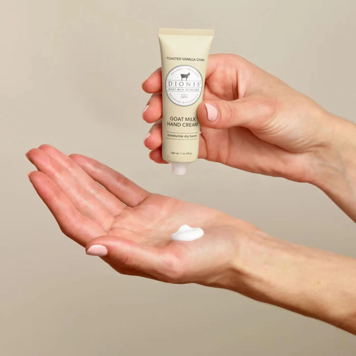 Dionis - Goat Milk Skincare Scented Hand Cream, Travel Size Self Care Moisturizing Lotion For Women, Vitamins & Minerals Hydrate Dry Skin - Cruelty Free, Paraben Free, Vanilla Chai, 1oz Set of 6