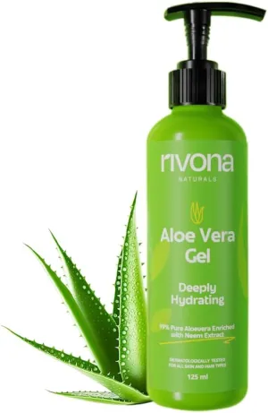 DJ 99% Pure Aloe Vera Gel for Face,Hair, Skin & Nail | Moisturizing, Soothing & Hydrating | Multipurpose Gel |100% Natural Extract | Dermatologically Tested |All Skin Types 125 ml
