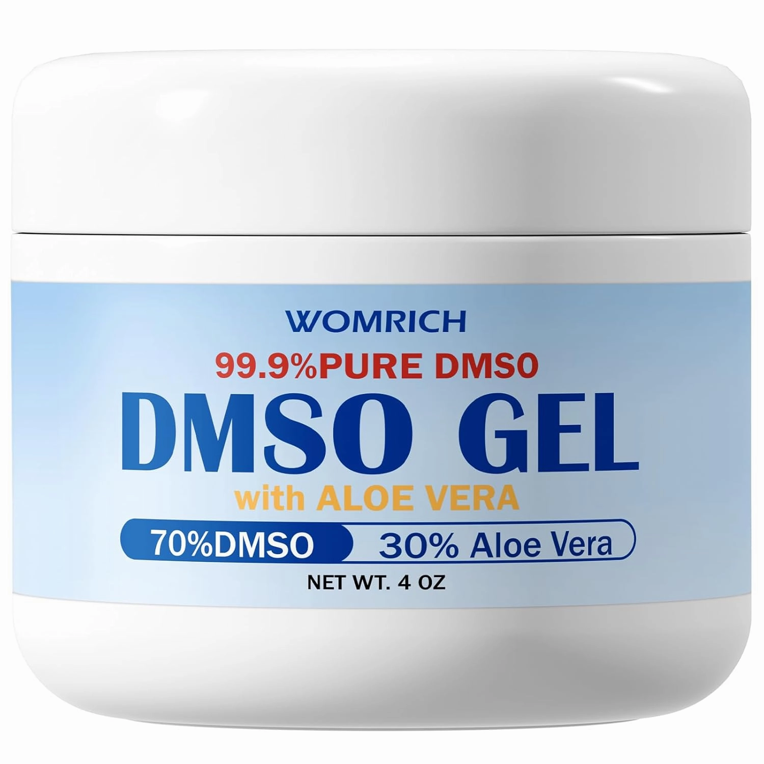 DMSO Gel with Aloe Vera - DMSO Pharmaceutical Grade - Dimethyl Sulfoxide Cream 4 Oz - DMSO for Pain - High Purity & Low Odor